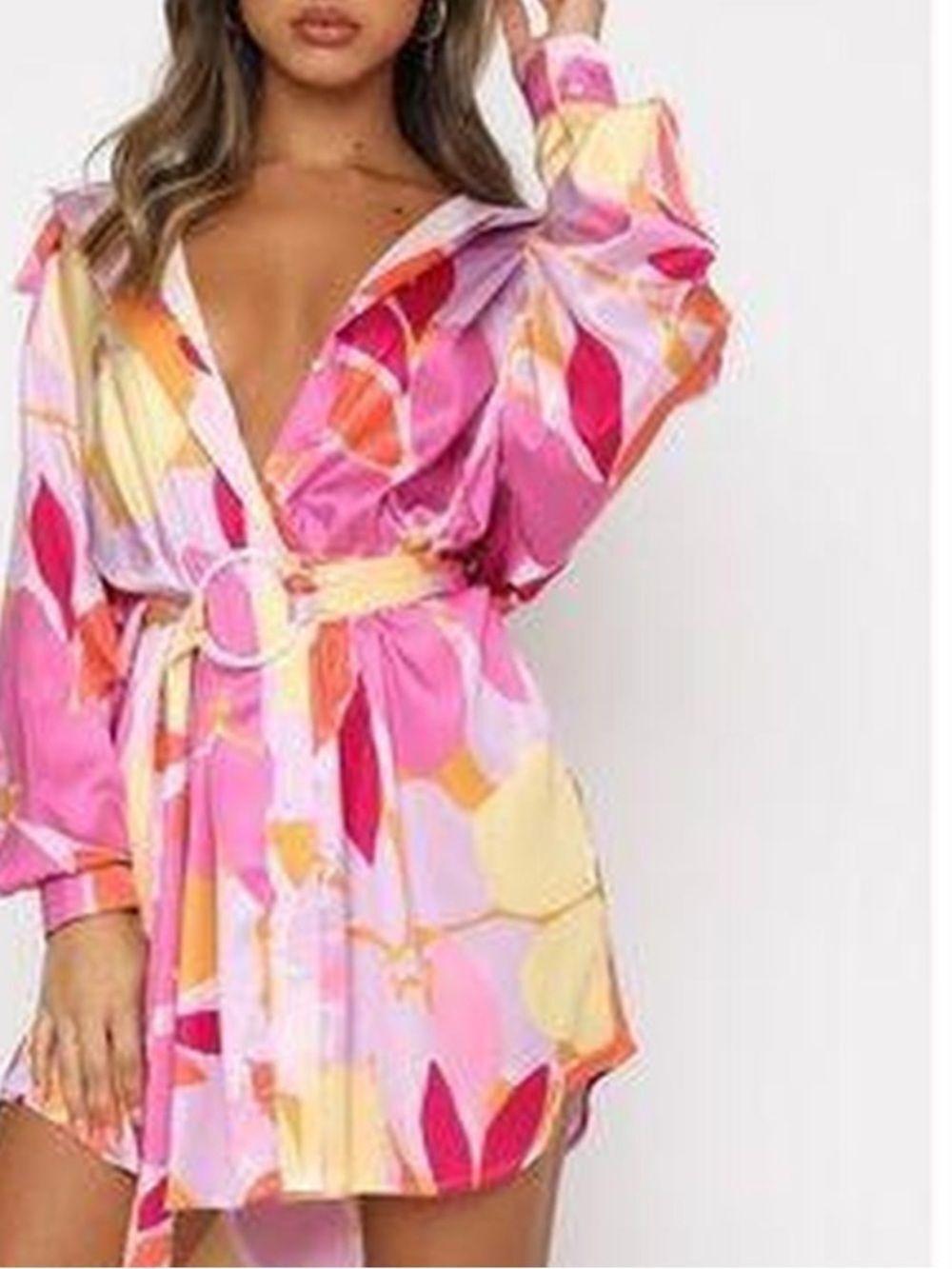 White Fox Boutique Island Dream Floral Shirt Dress